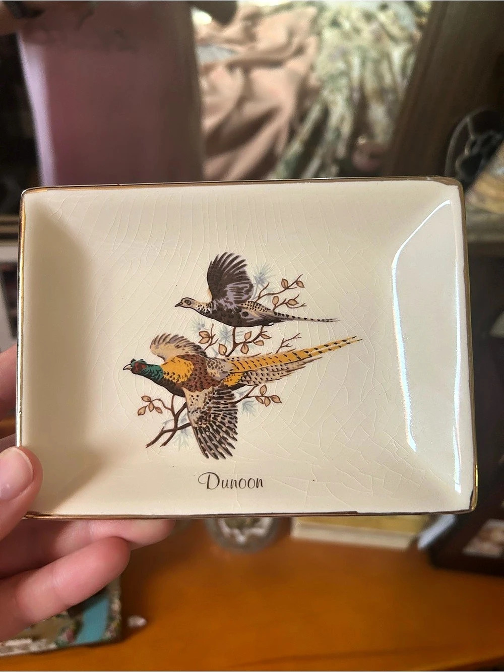 ✨Vintage✨| West Highland Pottery | Pheasant Trinket Dish | Scotland Made 🏴󠁧󠁢󠁳󠁣󠁴󠁿
